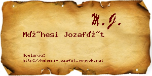 Méhesi Jozafát névjegykártya
